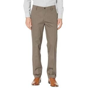 Dockers Men's Dark Pebble Signature Khakis Straight Fit Versatile Pants Size 34